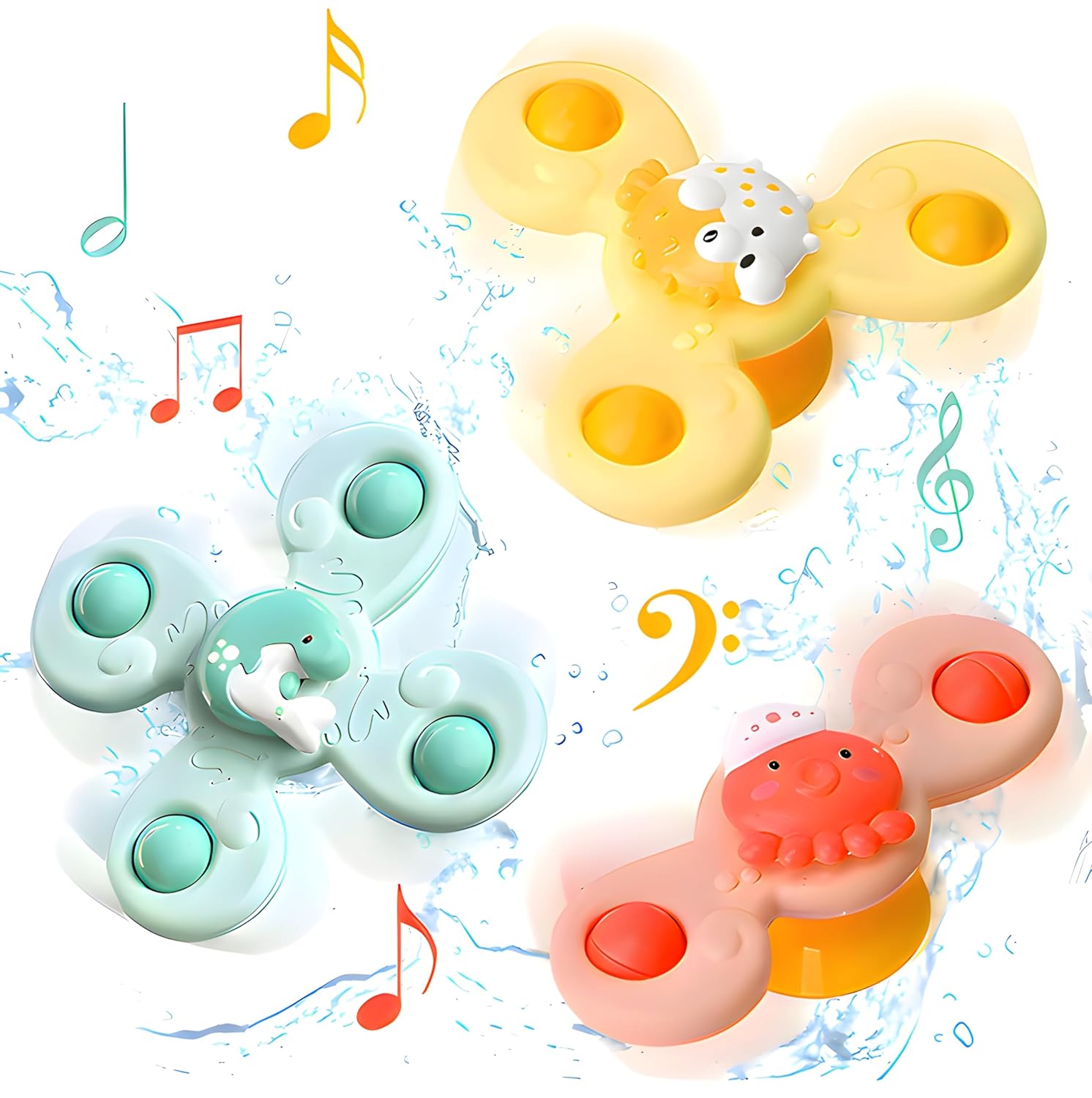 Baby Bath Spinning Top Toy Safe Interesting Baby Bath Toys Animal